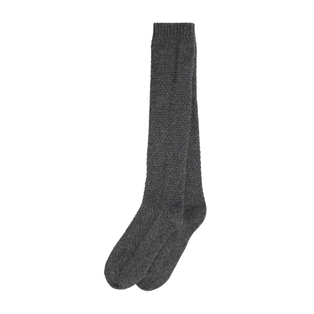 Pearly knæstrømper - Dark Charcoal